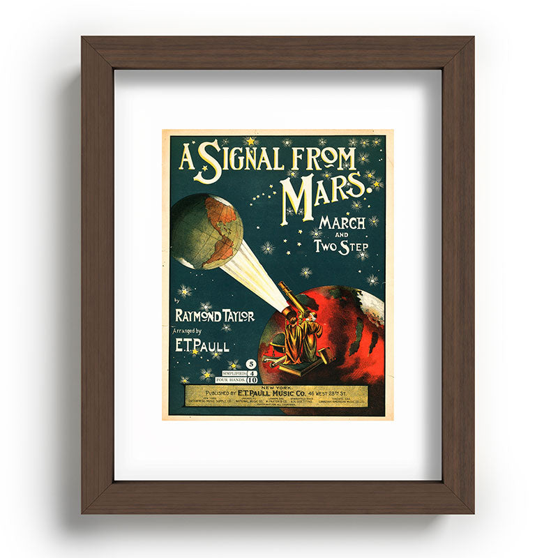 "A Signal from Mars": sheet music cover, 1901 Framed Art Print