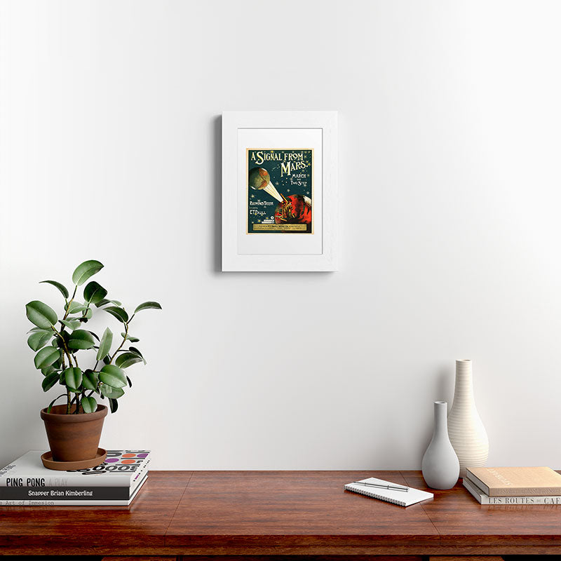 "A Signal from Mars": sheet music cover, 1901 Framed Art Print