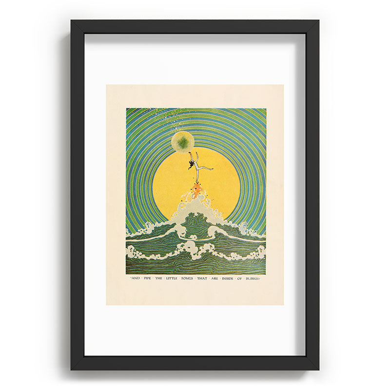 "And Pipe the Little Songs that Are Inside of Bubbles " by Dugald Stewart Walker, 1920 Framed Art Print
