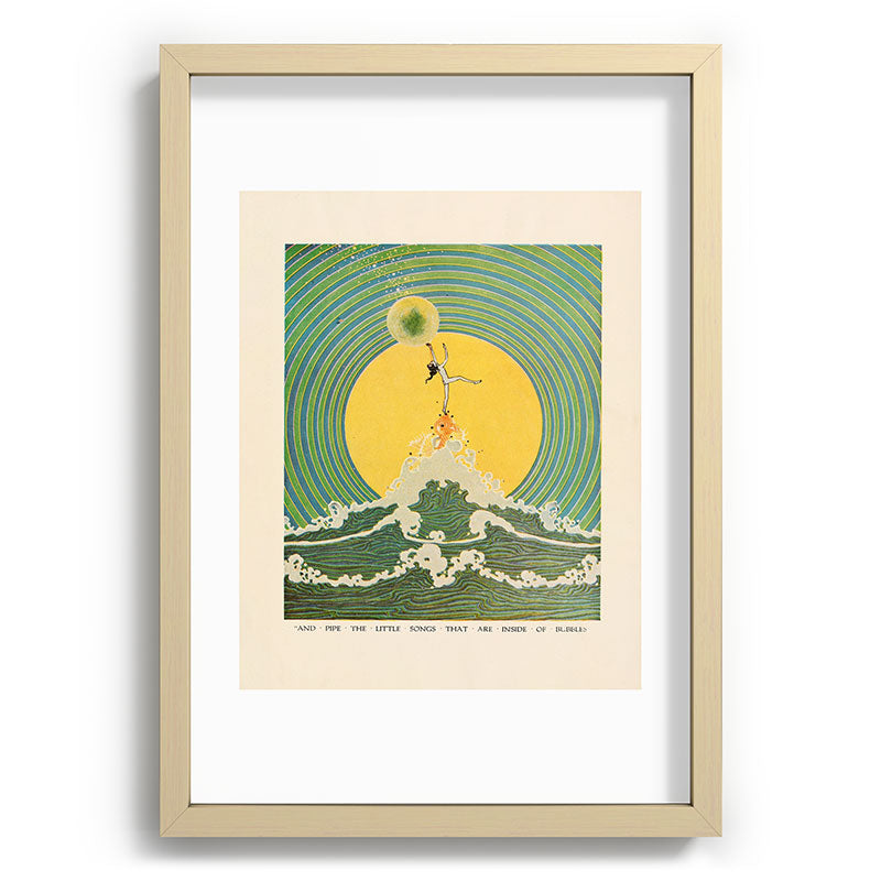 "And Pipe the Little Songs that Are Inside of Bubbles " by Dugald Stewart Walker, 1920 Framed Art Print