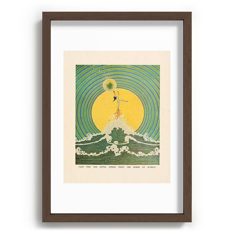 "And Pipe the Little Songs that Are Inside of Bubbles " by Dugald Stewart Walker, 1920 Framed Art Print