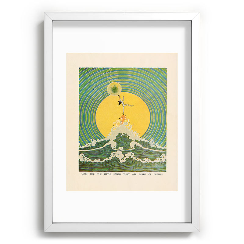 "And Pipe the Little Songs that Are Inside of Bubbles " by Dugald Stewart Walker, 1920 Framed Art Print