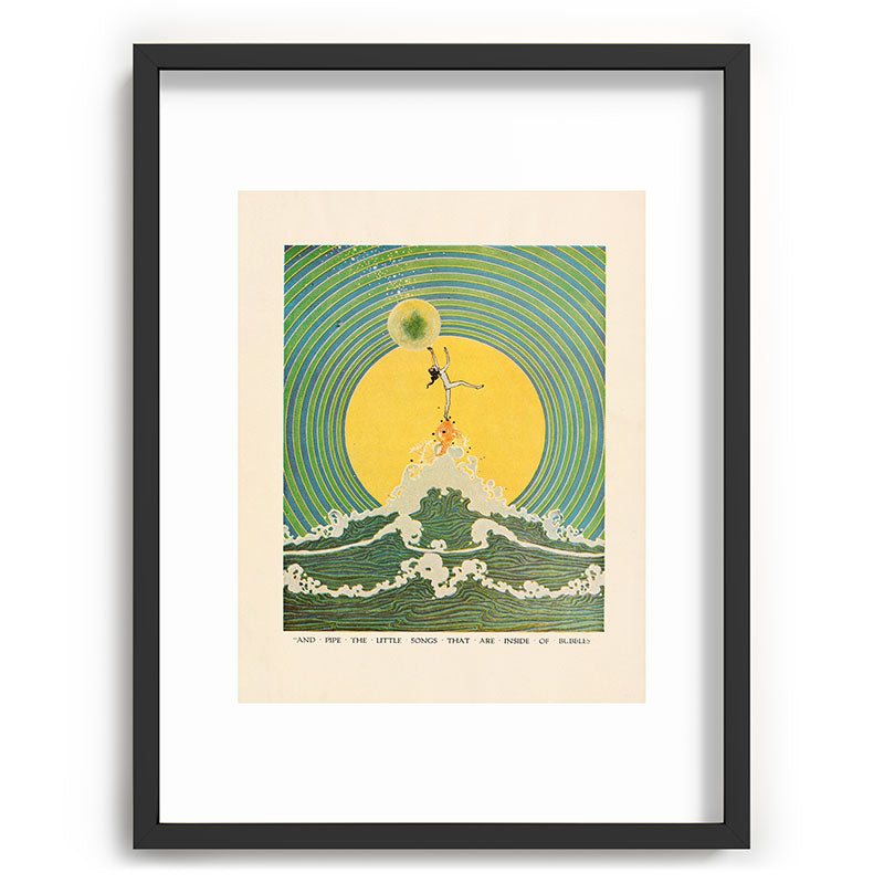 "And Pipe the Little Songs that Are Inside of Bubbles " by Dugald Stewart Walker, 1920 Framed Art Print