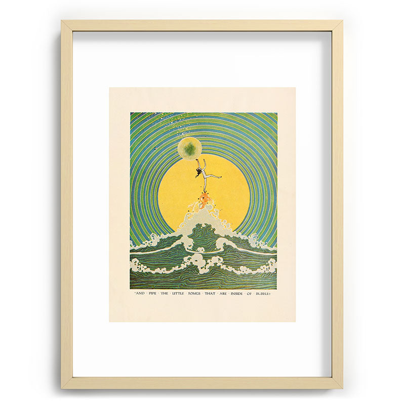 "And Pipe the Little Songs that Are Inside of Bubbles " by Dugald Stewart Walker, 1920 Framed Art Print