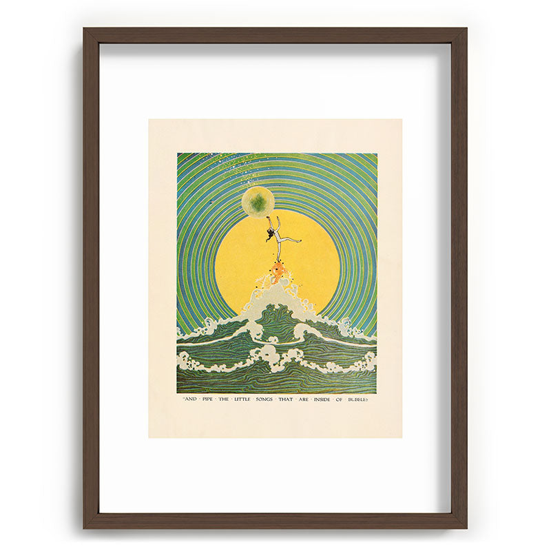"And Pipe the Little Songs that Are Inside of Bubbles " by Dugald Stewart Walker, 1920 Framed Art Print