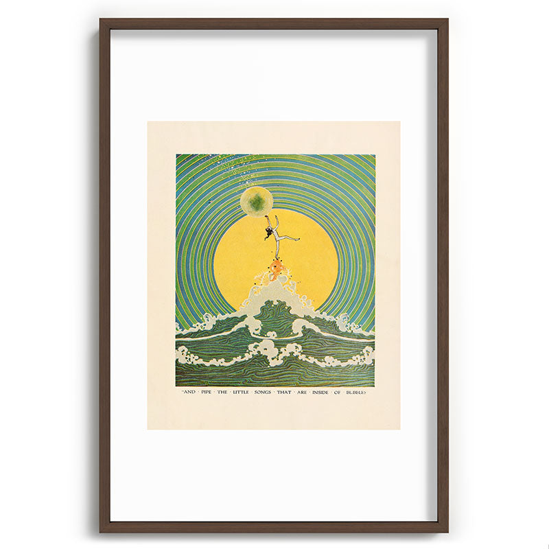"And Pipe the Little Songs that Are Inside of Bubbles " by Dugald Stewart Walker, 1920 Framed Art Print