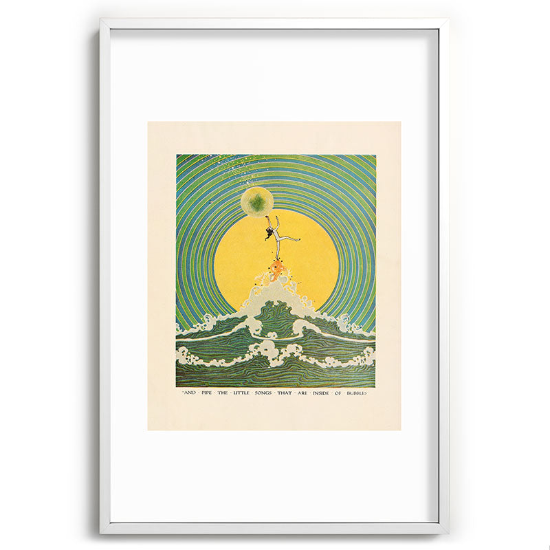 "And Pipe the Little Songs that Are Inside of Bubbles " by Dugald Stewart Walker, 1920 Framed Art Print