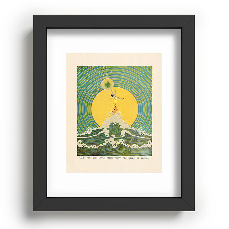"And Pipe the Little Songs that Are Inside of Bubbles " by Dugald Stewart Walker, 1920 Framed Art Print