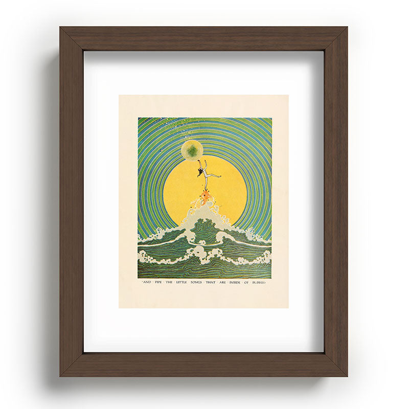 "And Pipe the Little Songs that Are Inside of Bubbles " by Dugald Stewart Walker, 1920 Framed Art Print