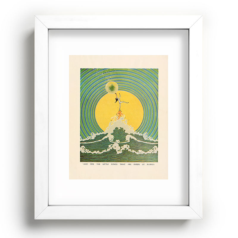 "And Pipe the Little Songs that Are Inside of Bubbles " by Dugald Stewart Walker, 1920 Framed Art Print