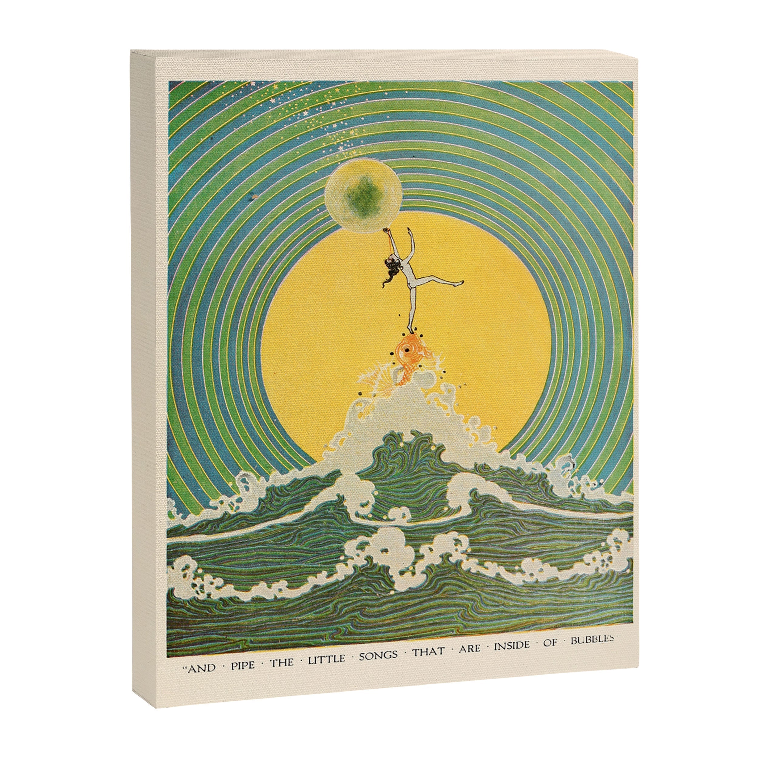 "And Pipe the Little Songs that Are Inside of Bubbles " by Dugald Stewart Walker, 1920 Canvas Print