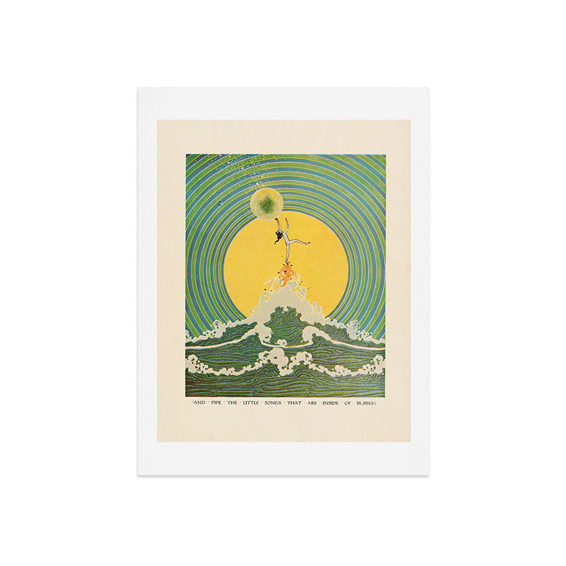 "And Pipe the Little Songs that Are Inside of Bubbles " by Dugald Stewart Walker, 1920 Art Print