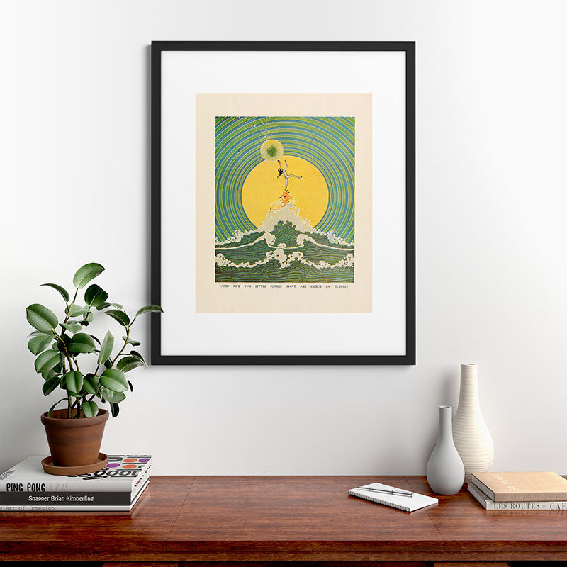 "And Pipe the Little Songs that Are Inside of Bubbles " by Dugald Stewart Walker, 1920 Framed Art Print