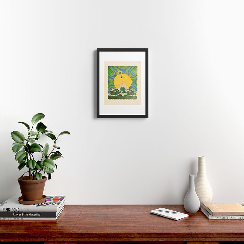 "And Pipe the Little Songs that Are Inside of Bubbles " by Dugald Stewart Walker, 1920 Framed Art Print
