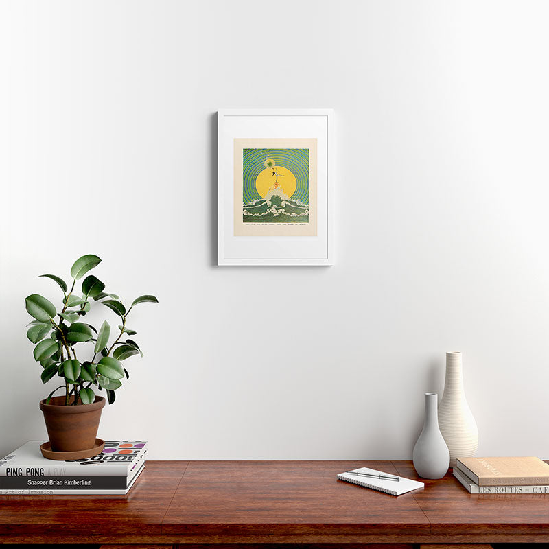 "And Pipe the Little Songs that Are Inside of Bubbles " by Dugald Stewart Walker, 1920 Framed Art Print