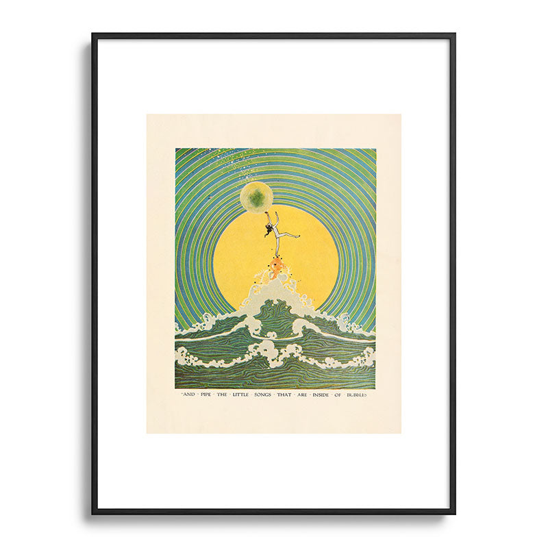 "And Pipe the Little Songs that Are Inside of Bubbles " by Dugald Stewart Walker, 1920 Framed Art Print