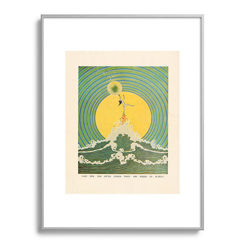 "And Pipe the Little Songs that Are Inside of Bubbles " by Dugald Stewart Walker, 1920 Framed Art Print