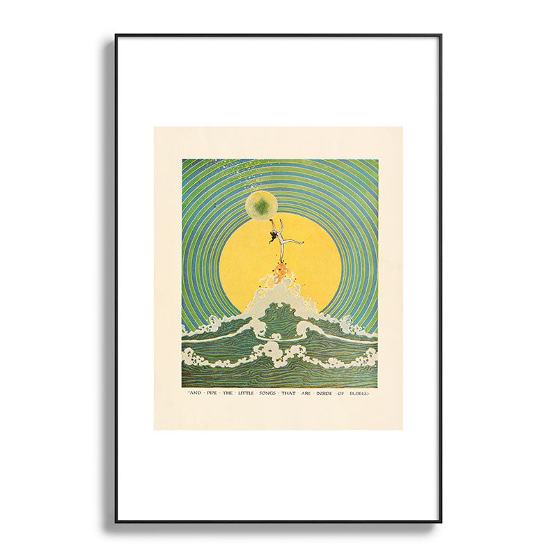 "And Pipe the Little Songs that Are Inside of Bubbles " by Dugald Stewart Walker, 1920 Framed Art Print