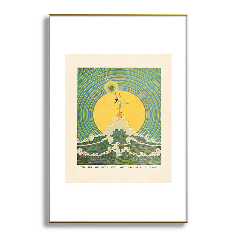 "And Pipe the Little Songs that Are Inside of Bubbles " by Dugald Stewart Walker, 1920 Framed Art Print