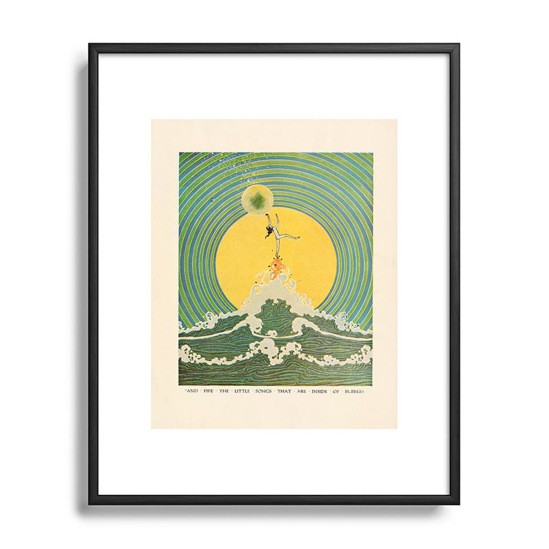 "And Pipe the Little Songs that Are Inside of Bubbles " by Dugald Stewart Walker, 1920 Framed Art Print