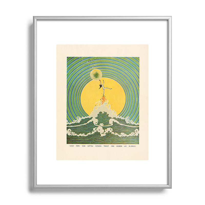 "And Pipe the Little Songs that Are Inside of Bubbles " by Dugald Stewart Walker, 1920 Framed Art Print