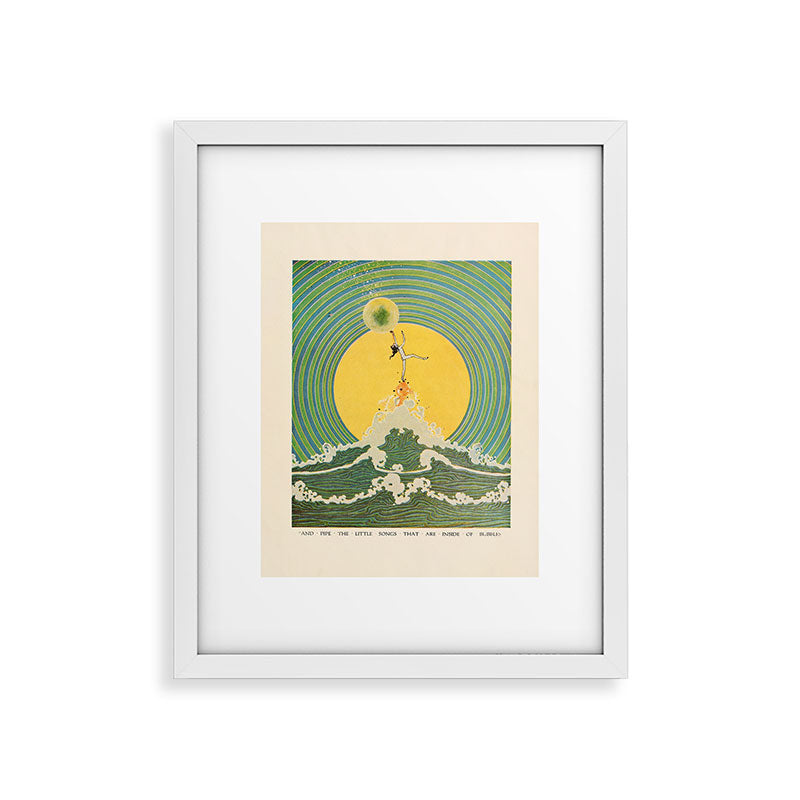 "And Pipe the Little Songs that Are Inside of Bubbles " by Dugald Stewart Walker, 1920 Framed Art Print