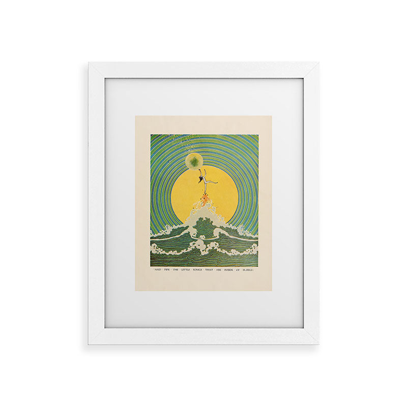 "And Pipe the Little Songs that Are Inside of Bubbles " by Dugald Stewart Walker, 1920 Framed Art Print