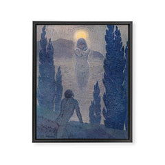 "As I see my soul reflected in Nature" (Margaret C. Cook, Leaves of Grass, 1913) Framed Canvas Print
