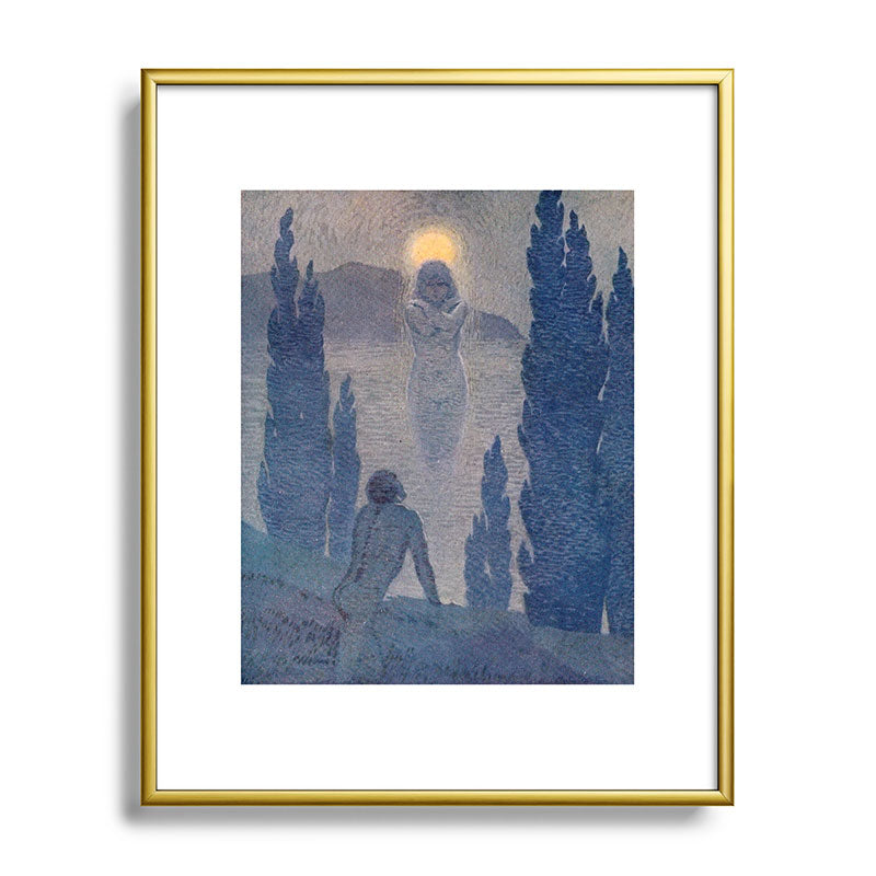 "As I see my soul reflected in Nature" (Margaret C. Cook, Leaves of Grass, 1913) Framed Art Print