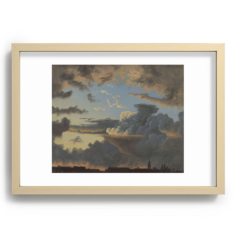 "Cloud Study" by Knud Baade, 1838 Framed Art Print