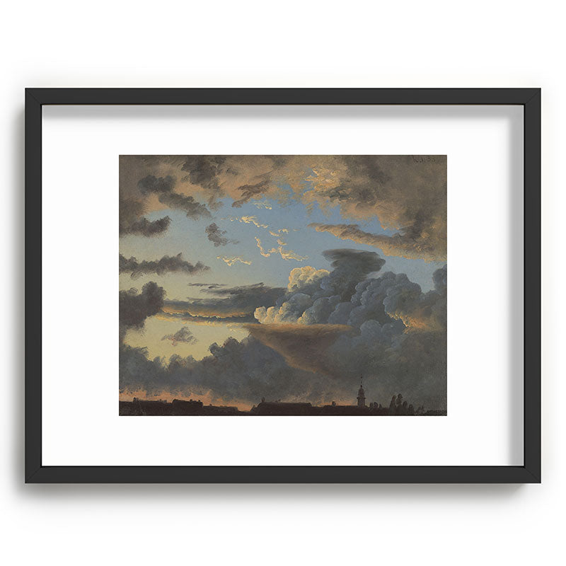 "Cloud Study" by Knud Baade, 1838 Framed Art Print