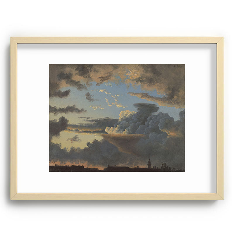 "Cloud Study" by Knud Baade, 1838 Framed Art Print
