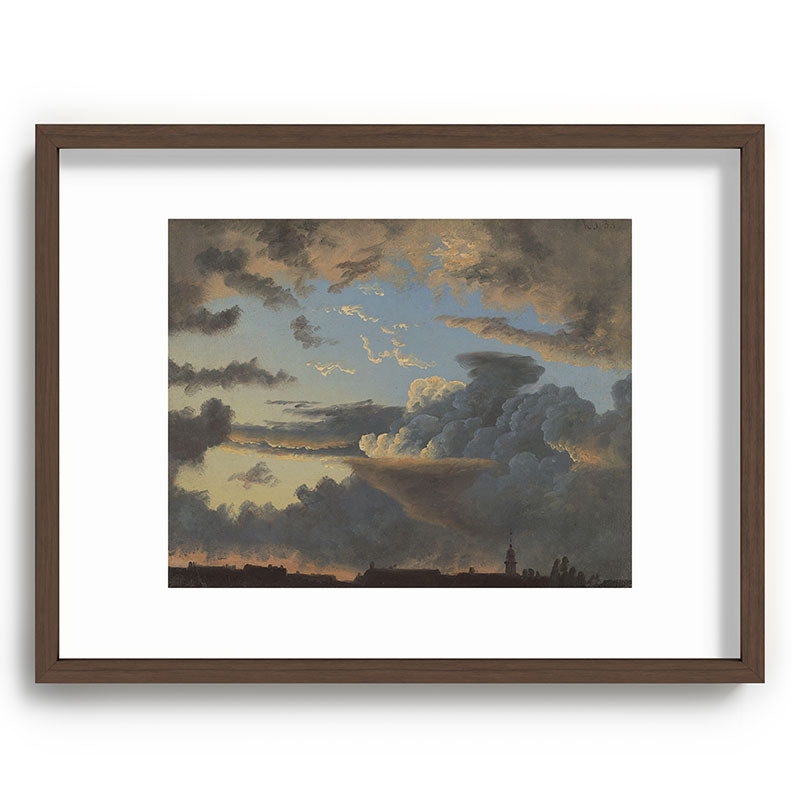 "Cloud Study" by Knud Baade, 1838 Framed Art Print