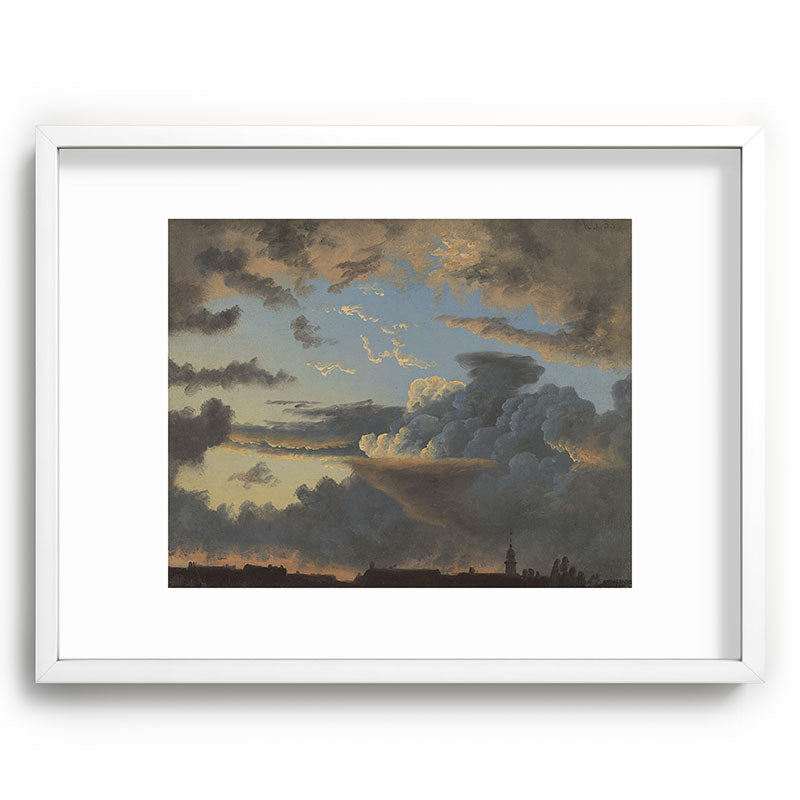 "Cloud Study" by Knud Baade, 1838 Framed Art Print