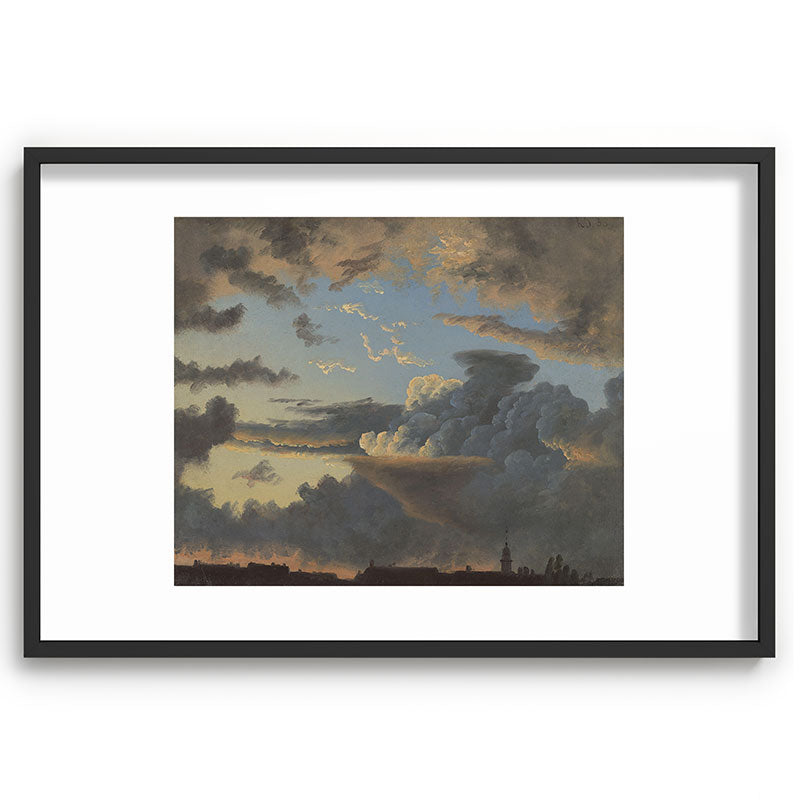 "Cloud Study" by Knud Baade, 1838 Framed Art Print