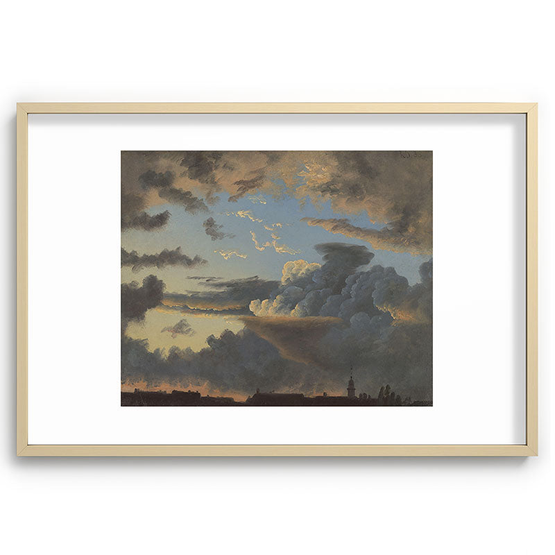 "Cloud Study" by Knud Baade, 1838 Framed Art Print