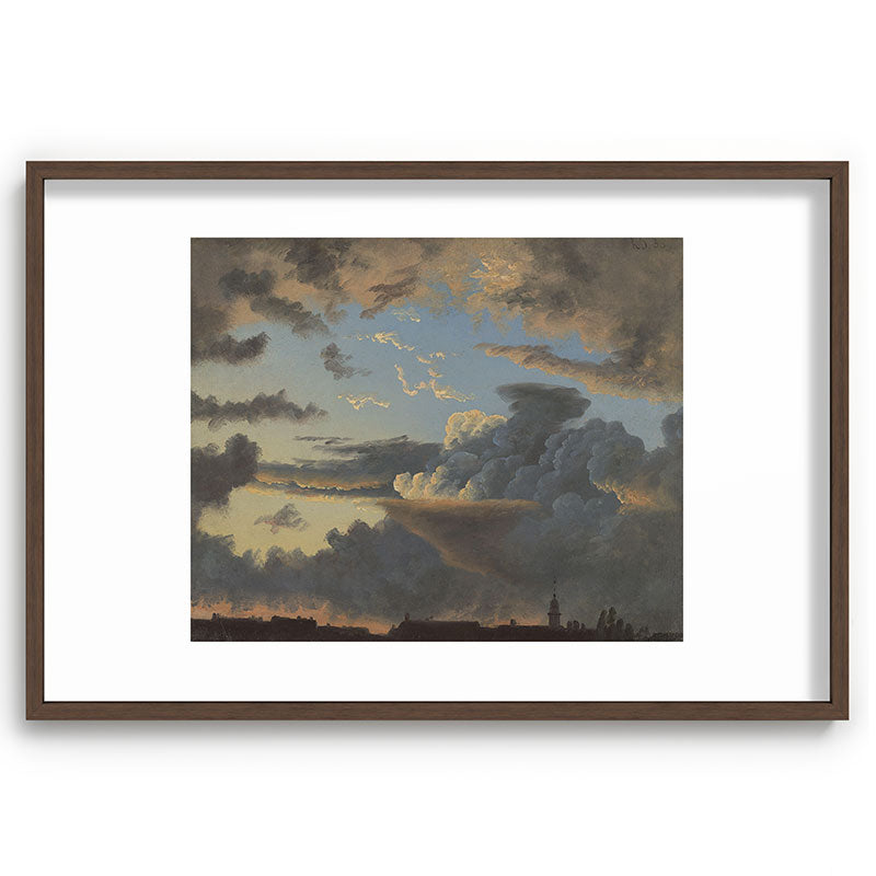 "Cloud Study" by Knud Baade, 1838 Framed Art Print