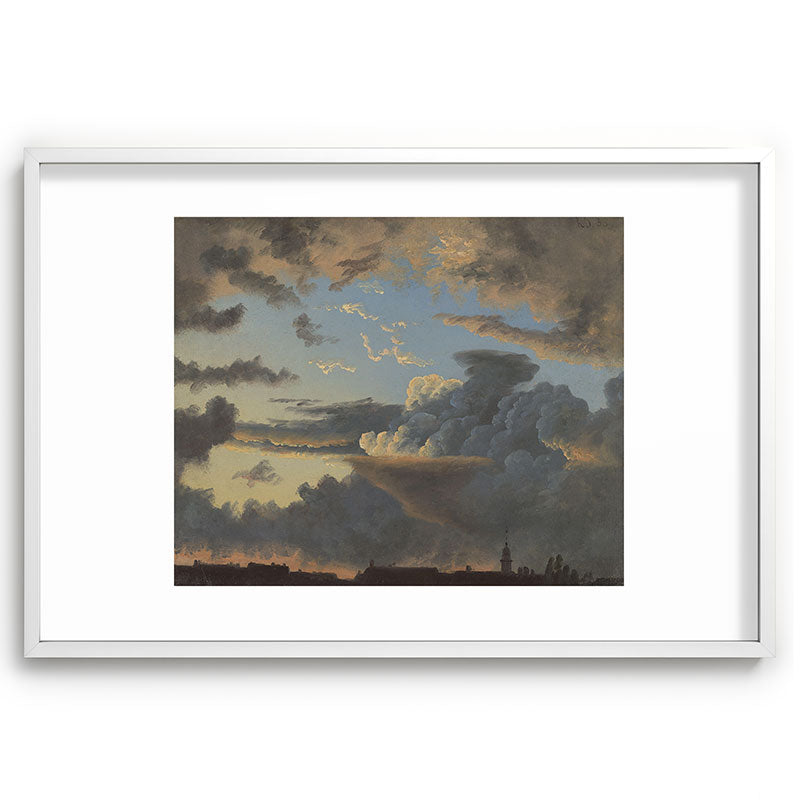 "Cloud Study" by Knud Baade, 1838 Framed Art Print