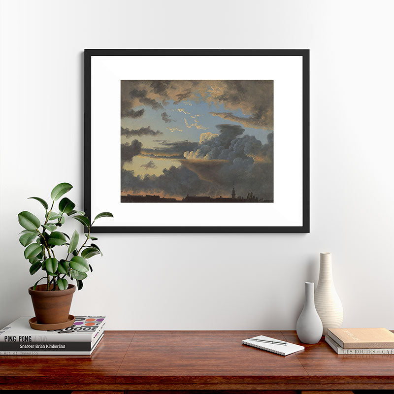 "Cloud Study" by Knud Baade, 1838 Framed Art Print