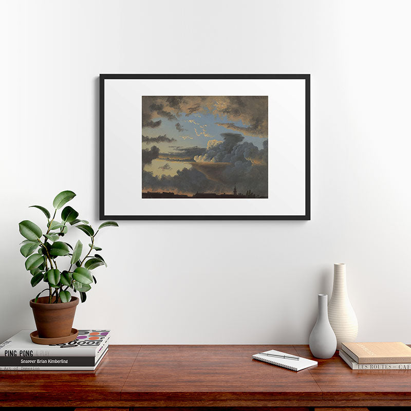 "Cloud Study" by Knud Baade, 1838 Framed Art Print