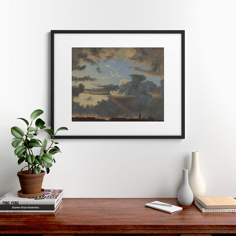 "Cloud Study" by Knud Baade, 1838 Framed Art Print