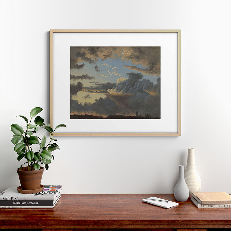 "Cloud Study" by Knud Baade, 1838 Framed Art Print