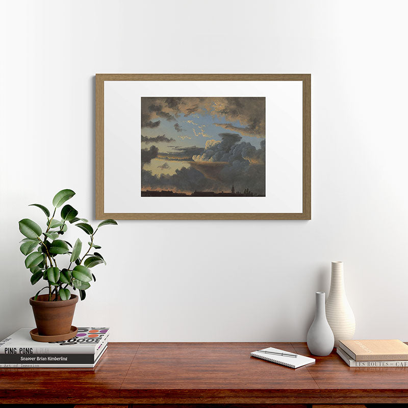 "Cloud Study" by Knud Baade, 1838 Framed Art Print