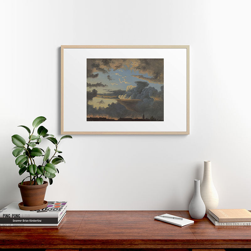 "Cloud Study" by Knud Baade, 1838 Framed Art Print