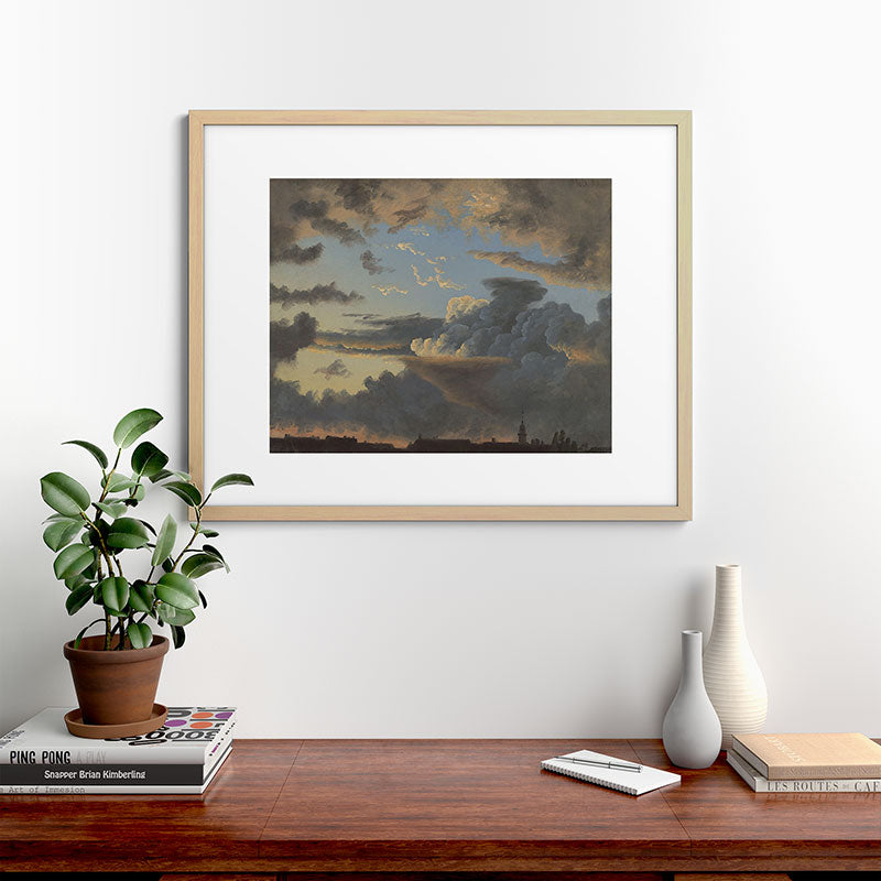 "Cloud Study" by Knud Baade, 1838 Framed Art Print