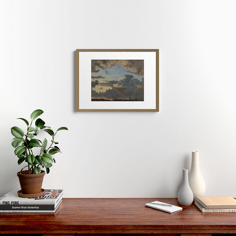"Cloud Study" by Knud Baade, 1838 Framed Art Print