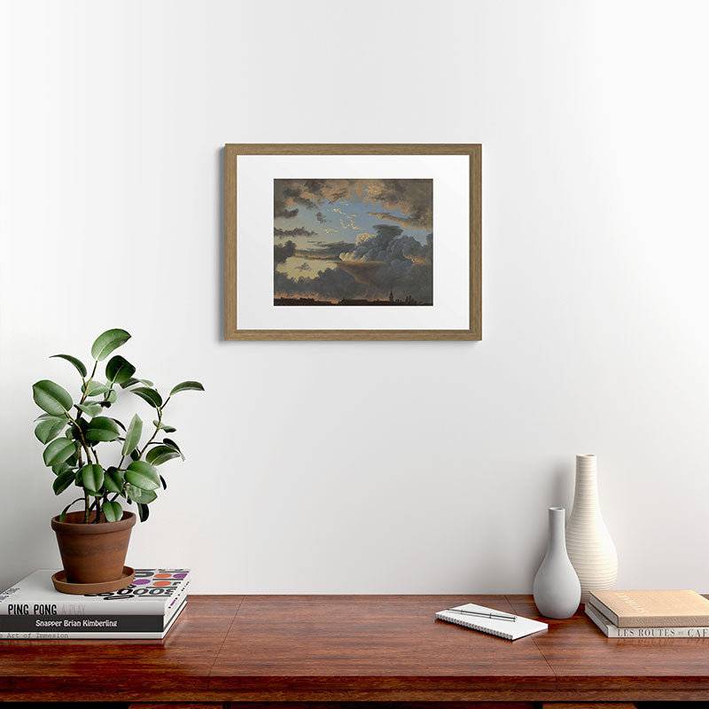 "Cloud Study" by Knud Baade, 1838 Framed Art Print