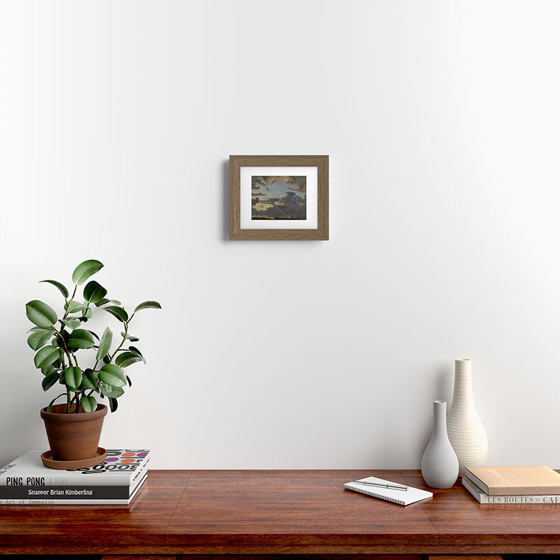 "Cloud Study" by Knud Baade, 1838 Framed Art Print