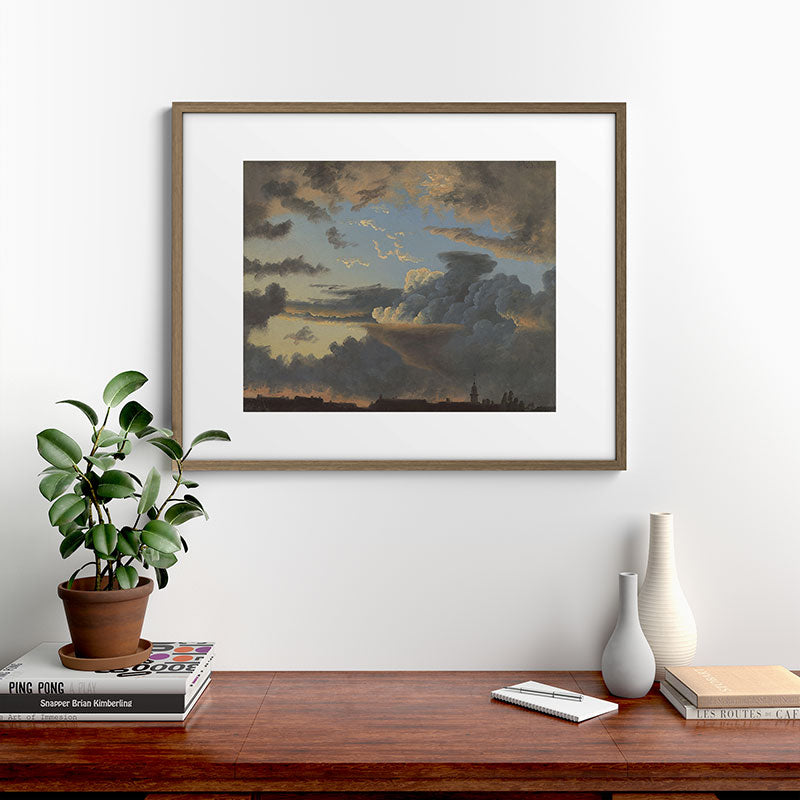 "Cloud Study" by Knud Baade, 1838 Framed Art Print