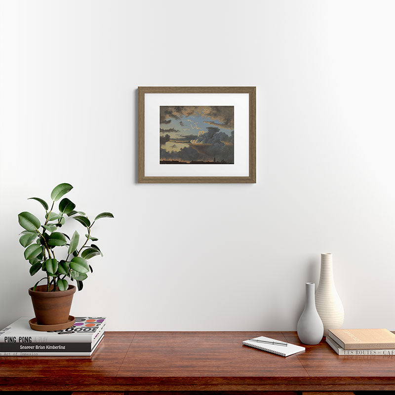 "Cloud Study" by Knud Baade, 1838 Framed Art Print